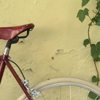 Ciclavia Bologna Bici Artigianale Rossa Beige Sella Brooks Rossa